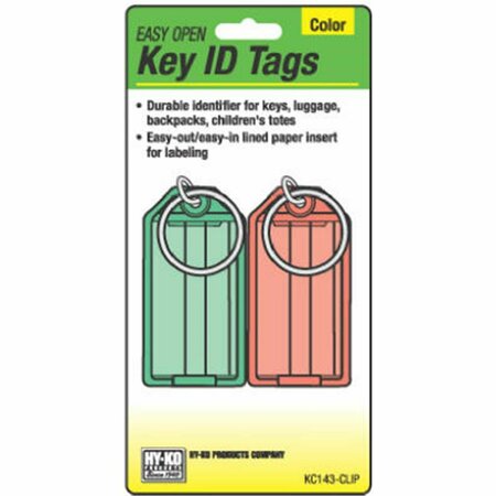 GB GIFTS KC143-CLIP 2 Pack - Easy Open Key Tag With Split Ring, 12PK GB3847920